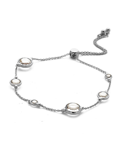 Inner Orbit Slider Bracelet - 4BEK34ASCRY - <p>Keep it simple with this slider featuring a delicate metallic chain dripping in crystal gems. From Sorrelli's Crystal collection in our Antique Silver-tone finish.</p>