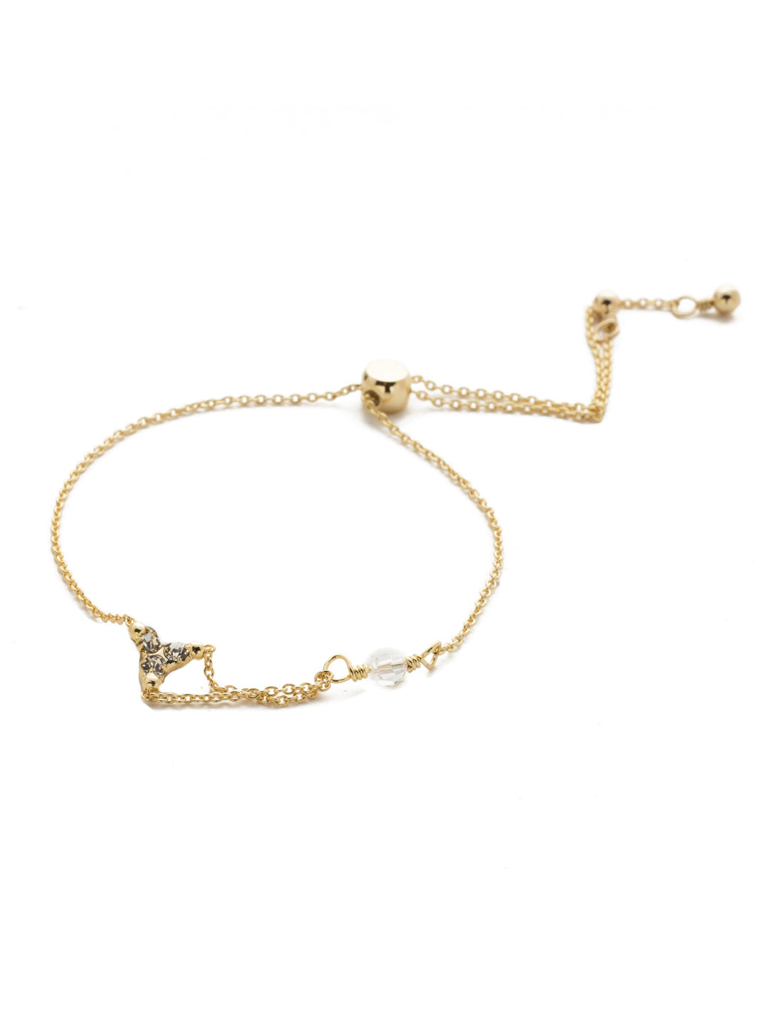 Halia Trinity Crystal Slider Bracelet - 4BEK6BGCRY - <p>Fun and flirty with just a bit of shimmer and a cute single bead, slide on this bracelet when you want just a touch of whimsy. From Sorrelli's Crystal collection in our Bright Gold-tone finish.</p>