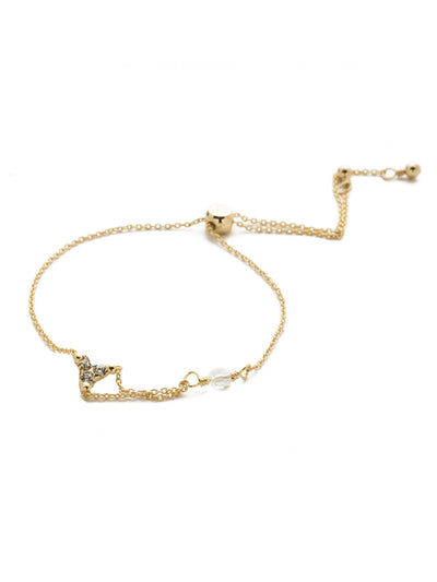 Halia Trinity Crystal Slider Bracelet - 4BEK6BGCRY - <p>Fun and flirty with just a bit of shimmer and a cute single bead, slide on this bracelet when you want just a touch of whimsy. From Sorrelli's Crystal collection in our Bright Gold-tone finish.</p>