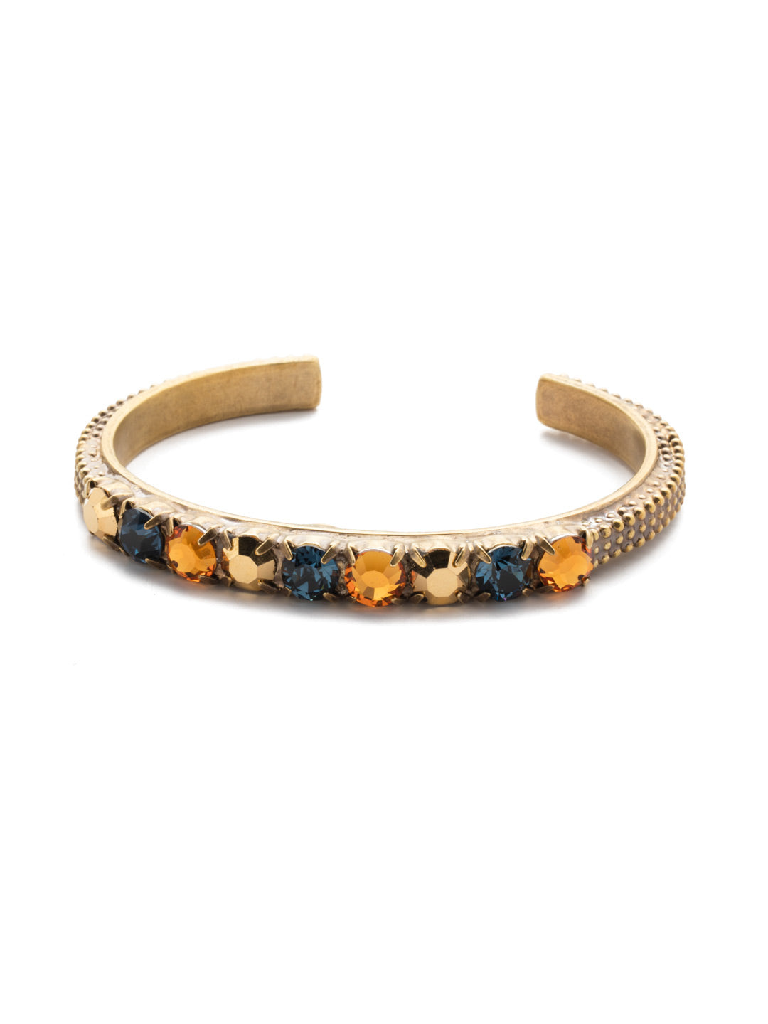 Macy Cuff Bracelet - 4BEN11AGLNA - <p>This crystal cuff is perfect for any day you want to add a little sparkle to make you shine. From Sorrelli's Lucky Navy collection in our Antique Gold-tone finish.</p>