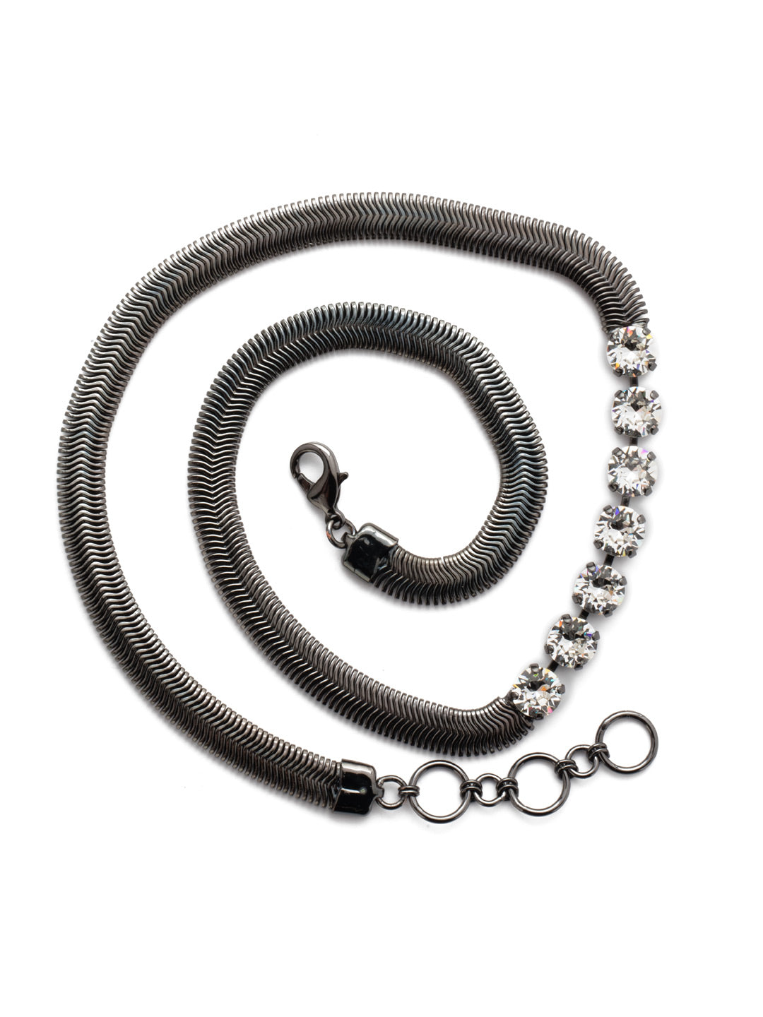 Aesha Layered Bracelet - 4BEP5GMCRY - <p>Love the new snake metal but want to sparkle, too? Loop the Aesha Statement Wrap Bracelet on and you're set. From Sorrelli's Crystal collection in our Gun Metal finish.</p>