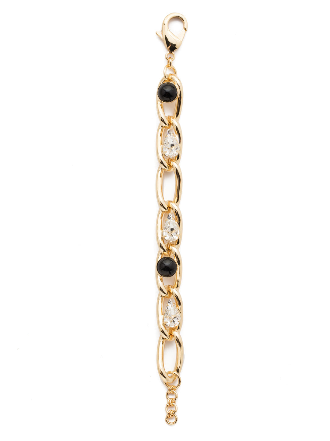 Roxanne Tennis Bracelet - 4BEP7BGJET - <p>Love the chainlink look? Try the Roxanne Tennis Bracelet on for size. Metal links are adorned with drops of pear crystals and more in this charming piece. From Sorrelli's Jet collection in our Bright Gold-tone finish.</p>