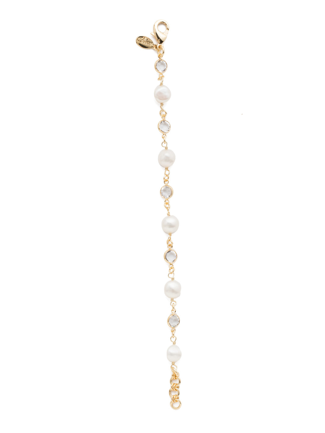 Geneva Tennis Bracelet - 4BET4BGMDP - <p>The Geneva Tennis Bracelet is delicate and classic, featuring alternating irredescent jewels and pretty pearls. From Sorrelli's Modern Pearl collection in our Bright Gold-tone finish.</p>