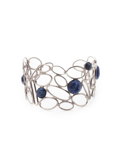 Catalina Cuff Bracelet - 4BEU20ASIND - <p>For a substantial bracelet offering an airy style, our Catalina Cuff Bracelet is just the piece. Metal links are dotted with earthy stonework. From Sorrelli's Industrial collection in our Antique Silver-tone finish.</p>