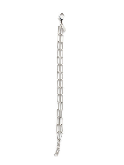 Rory Tennis Bracelet - 4BEV5PDMTL - <p>The Rory tennis bracelet is a great way to add style to any outfit. Two rows of paper clip chains are stacked to achieve the perfect layered look. From Sorrelli's Bare Metallic collection in our Palladium finish.</p>