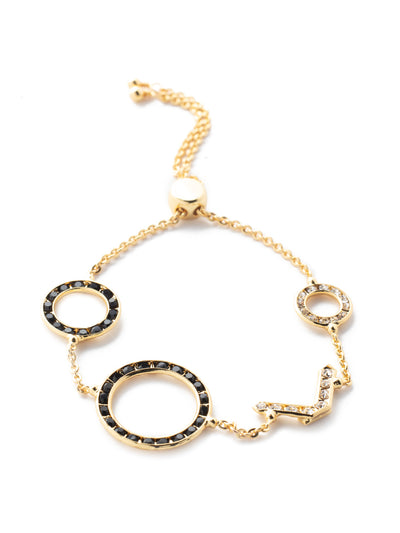 Claire Slider Bracelet - 4BEV70BGMMO - <p>The Claire Slider Bracelet adds just enough drama to any outfit; different colored crystals set in various sizes and shapes shine against a metal tone finish. From Sorrelli's Midnight Moon collection in our Bright Gold-tone finish.</p>
