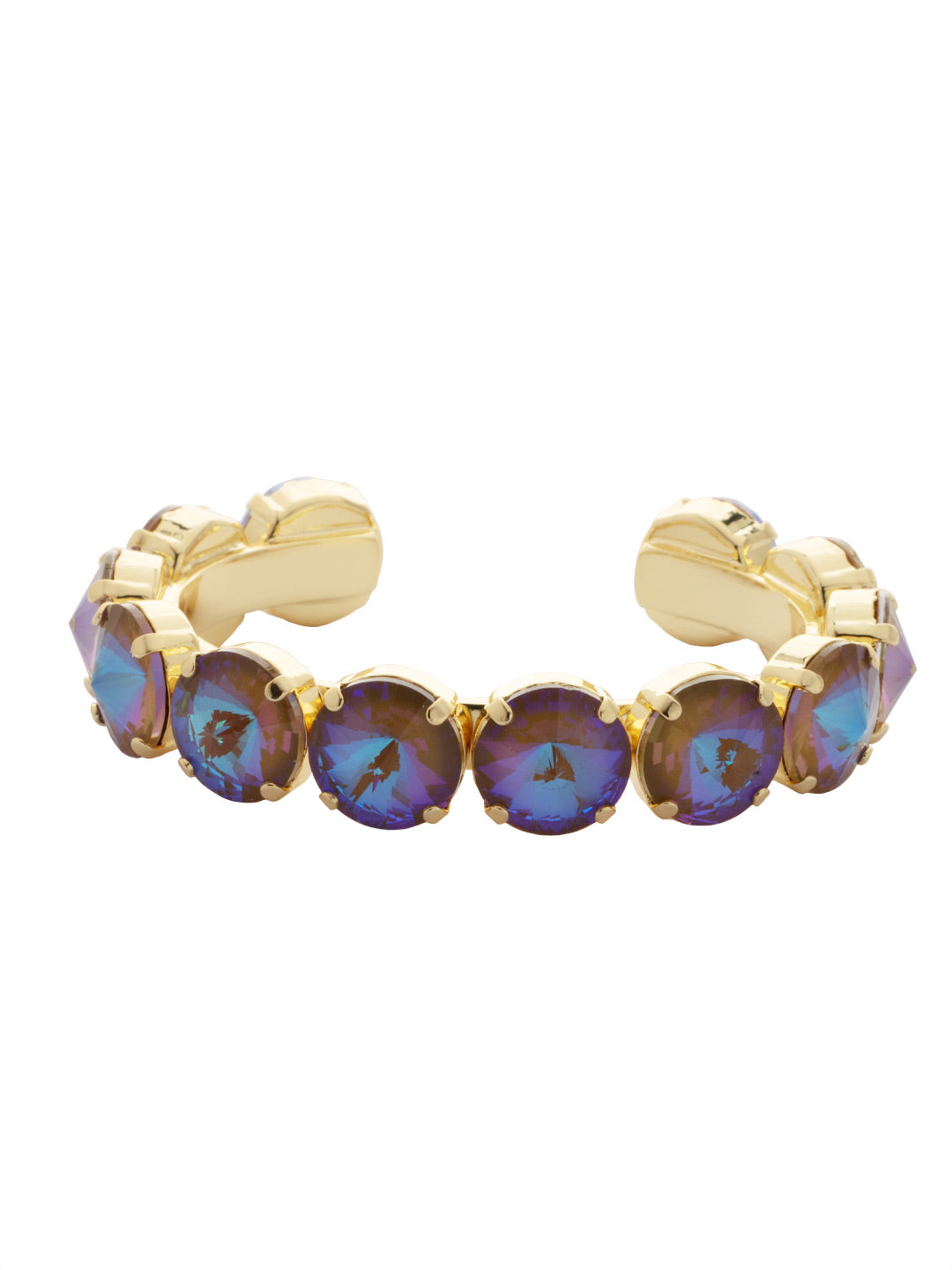 Nadine Cuff Bracelet - 4BEZ17BGCAO - <p>The Nadine Cuff Bracelet makes a bold statement; chunky round crystals fully encompass an adjustable metal band. From Sorrelli's Cappucino collection in our Bright Gold-tone finish.</p>