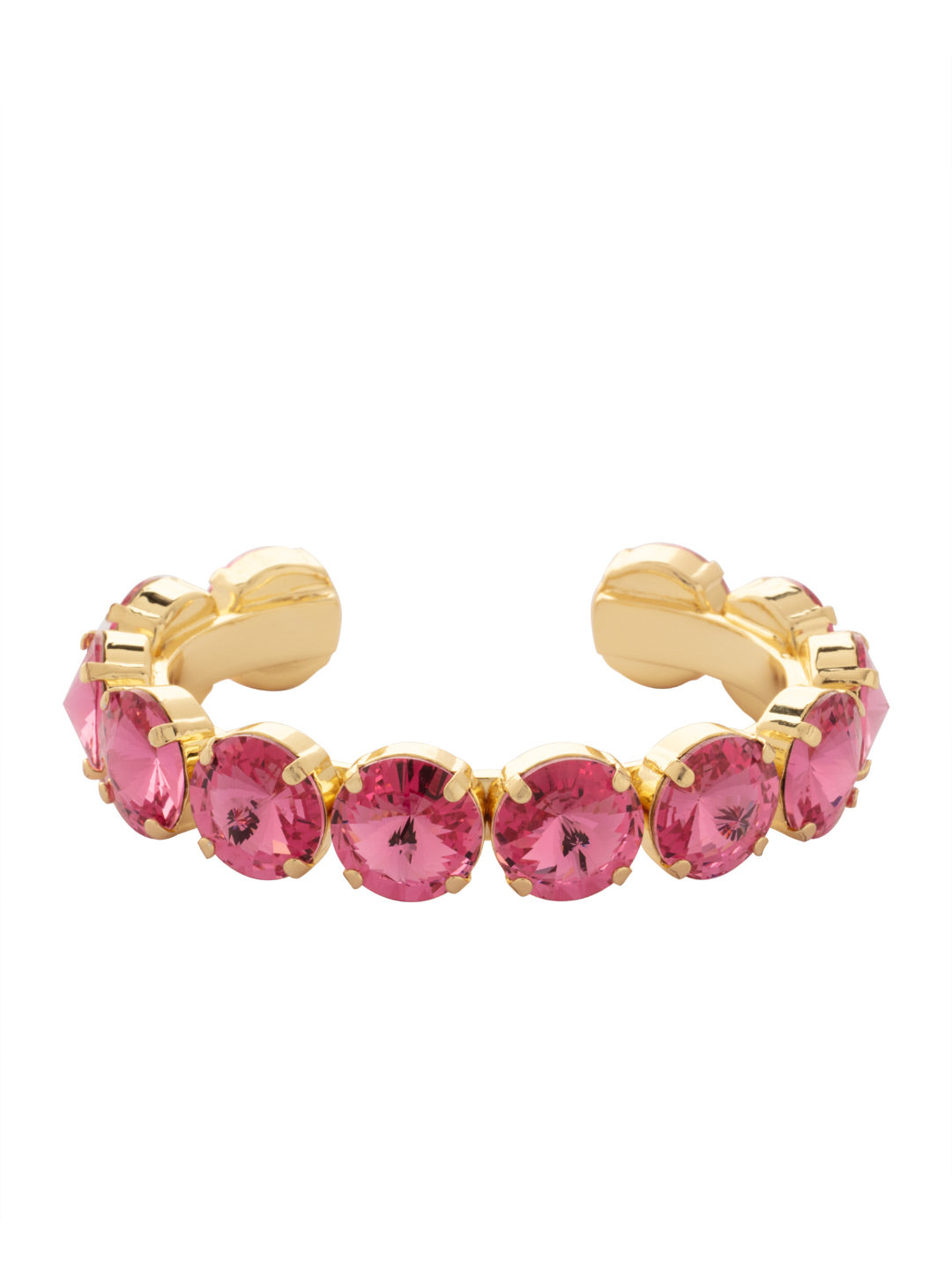 Nadine Cuff Bracelet - 4BEZ17BGRO - <p>The Nadine Cuff Bracelet makes a bold statement; chunky round crystals fully encompass an adjustable metal band. From Sorrelli's Rose collection in our Bright Gold-tone finish.</p>