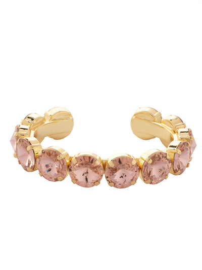 Nadine Cuff Bracelet - 4BEZ17BGSIL - <p>The Nadine Cuff Bracelet makes a bold statement; chunky round crystals fully encompass an adjustable metal band. From Sorrelli's Silk collection in our Bright Gold-tone finish.</p>