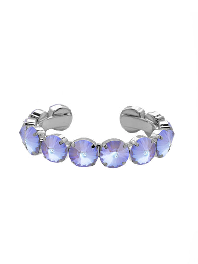 Nadine Cuff Bracelet - 4BEZ17PDVE - <p>The Nadine Cuff Bracelet makes a bold statement; chunky round crystals fully encompass an adjustable metal band. From Sorrelli's Violet Eyes collection in our Palladium finish.</p>