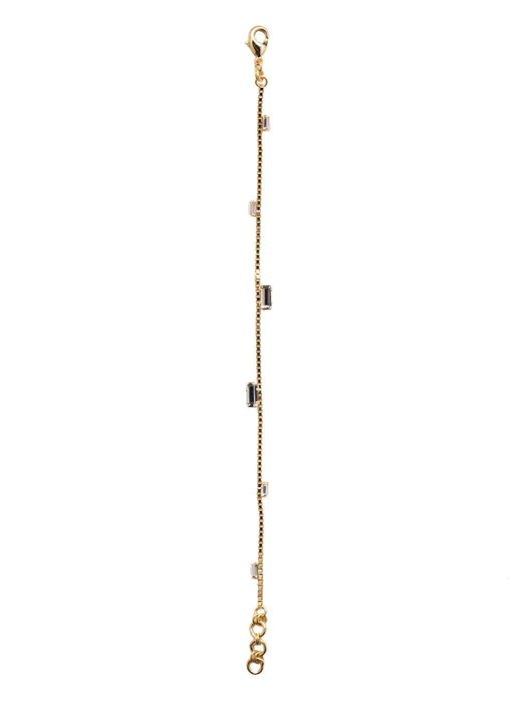 Janelle Tennis Bracelet - 4BEZ77BGCRY - <p>The Janelle Tennis Bracelet features a single delicate chain with emerald cut crystals on either side, and is secured with a lobster claw clasp. From Sorrelli's Crystal collection in our Bright Gold-tone finish.</p>