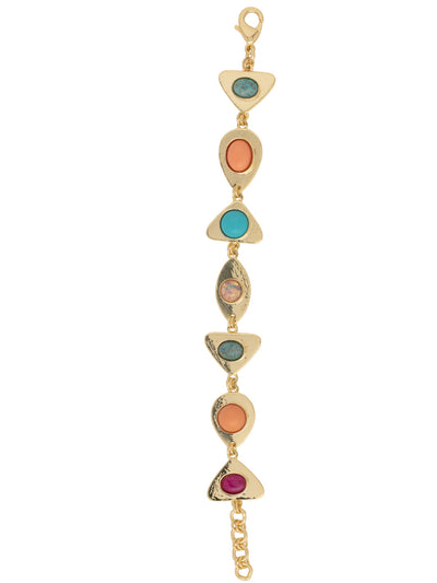 Janis Tennis Bracelet - 4BFF170BGBML - <p>The Janis Tennis Bracelet features a line of colorful semi-precious stones on an adjustable chain, secured with a lobster claw clasp. From Sorrelli's BRIGHT MULTI collection in our Bright Gold-tone finish.</p>