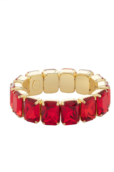 Emerald Cut Stretch Bracelet - 4BFF70BGFIS - <p>The Emerald Cut Stretch Bracelet features repeating emerald cut crystals on a multi-layered stretchy jewelry filament, creating a durable and trendy statement piece. From Sorrelli's Fireside collection in our Bright Gold-tone finish.</p>