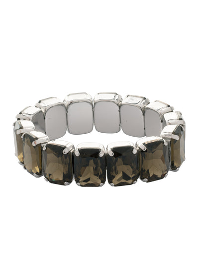 Emerald Cut Stretch Bracelet - 4BFF70PDASP - <p>The Emerald Cut Stretch Bracelet features repeating emerald cut crystals on a multi-layered stretchy jewelry filament, creating a durable and trendy statement piece. From Sorrelli's Aspen SKY collection in our Palladium finish.</p>