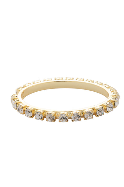 Crystal Hinge Bangle Bracelet - 4BFL10BGCRY - <p>The Crystal Hinge Bangle Bracelet features a row of crystals on a metal bangle, secured with a snap hinge. From Sorrelli's Crystal collection in our Bright Gold-tone finish.</p>