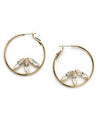 Perfect Petal Crystal Hoop Earrings