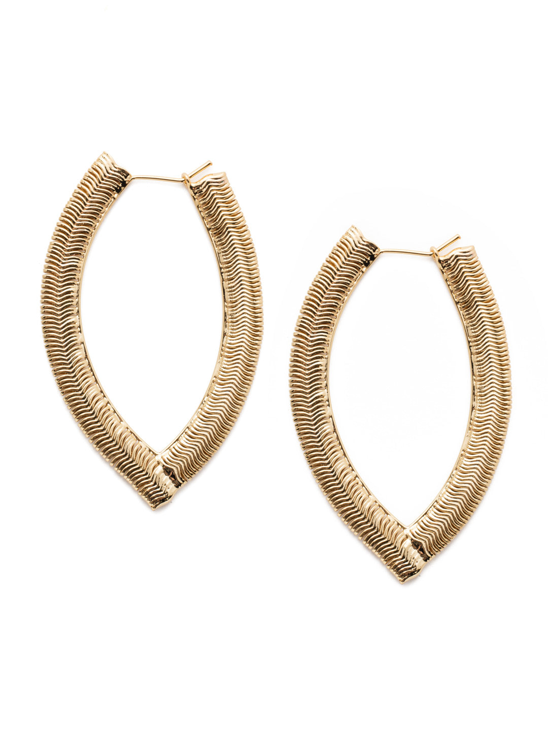 Whitney Hoop Earrings - 4EEP41BGCRY - <p>The Whitney Statement Hoop Earring shows off our new snake metal design in all its glory. Gift it to an edgy friend or keep it and show it off yourself. From Sorrelli's Crystal collection in our Bright Gold-tone finish.</p>
