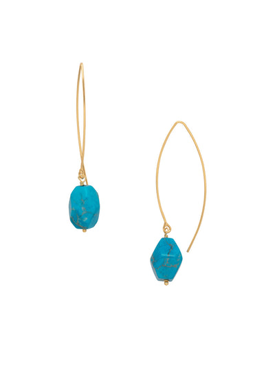 Finch Dangle Earrings - 4EES51BGSTO - <p>The Finch Dangle Earrings are proof-positive that sometimes less is more. Their unique slim metal base drips with a single freshwater pearl that's undeniably fashionable. From Sorrelli's Santorini collection in our Bright Gold-tone finish.</p>