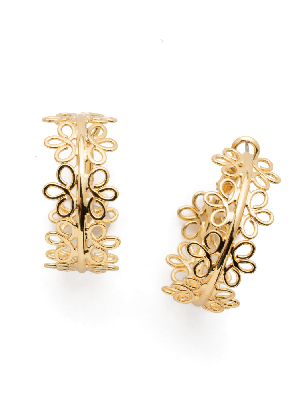 Bellarose Hoop Earrings - 4EES94BGCRY - <p>Our Bellarose Hoop Earrings are simply beautiful. Delicate, hand-soldered metal detail is front-and-center in this pair you'll cherish for years to come. From Sorrelli's Crystal collection in our Bright Gold-tone finish.</p>
