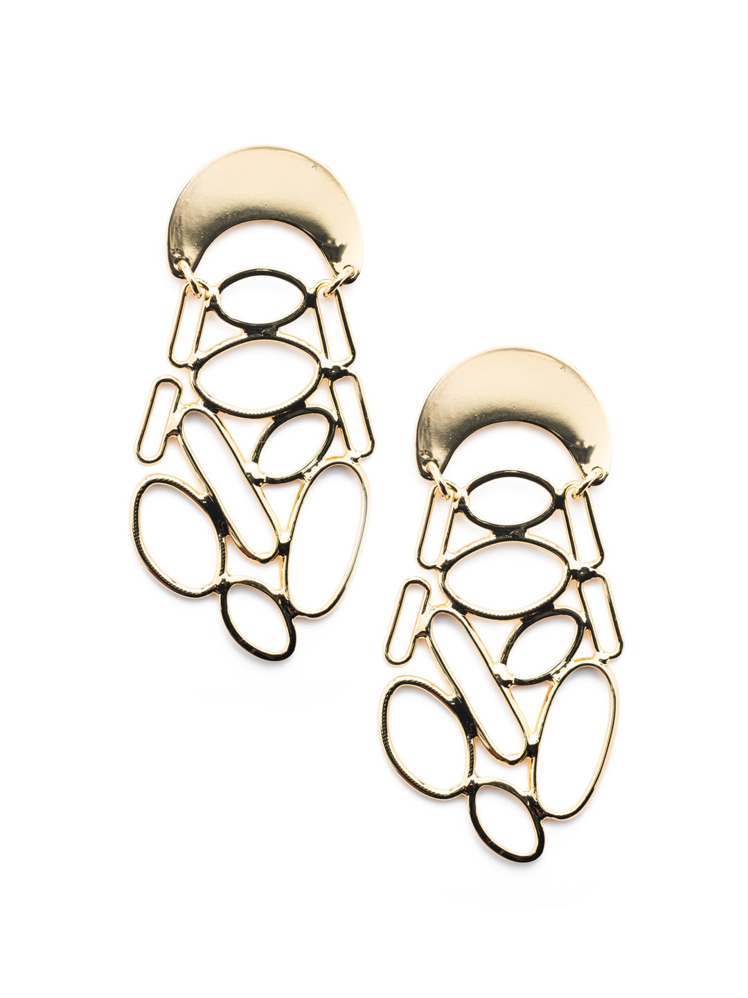 Sonoma Statement Earrings - 4EEU20BGCRY - <p>Wear a pair of earrings guaranteed to be the most unique in the room when you fasten on the airy metal stylings of our Sonoma Statement Earrings. From Sorrelli's Crystal collection in our Bright Gold-tone finish.</p>