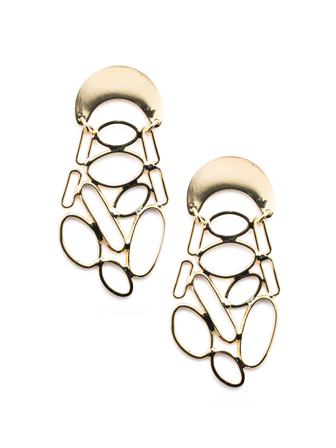 Sonoma Statement Earrings - 4EEU20BGCRY - <p>Wear a pair of earrings guaranteed to be the most unique in the room when you fasten on the airy metal stylings of our Sonoma Statement Earrings. From Sorrelli's Crystal collection in our Bright Gold-tone finish.</p>