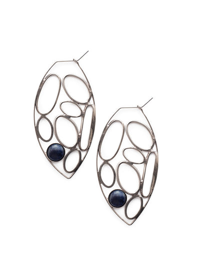 Salem Hoop Earrings - 4EEU2ASIND - <p>Our Salem Hoop Earrings offer up a unique metallic hoop shape filled with fun metal loopwork and a bold stone accent. They're whimsical. From Sorrelli's Industrial collection in our Antique Silver-tone finish.</p>
