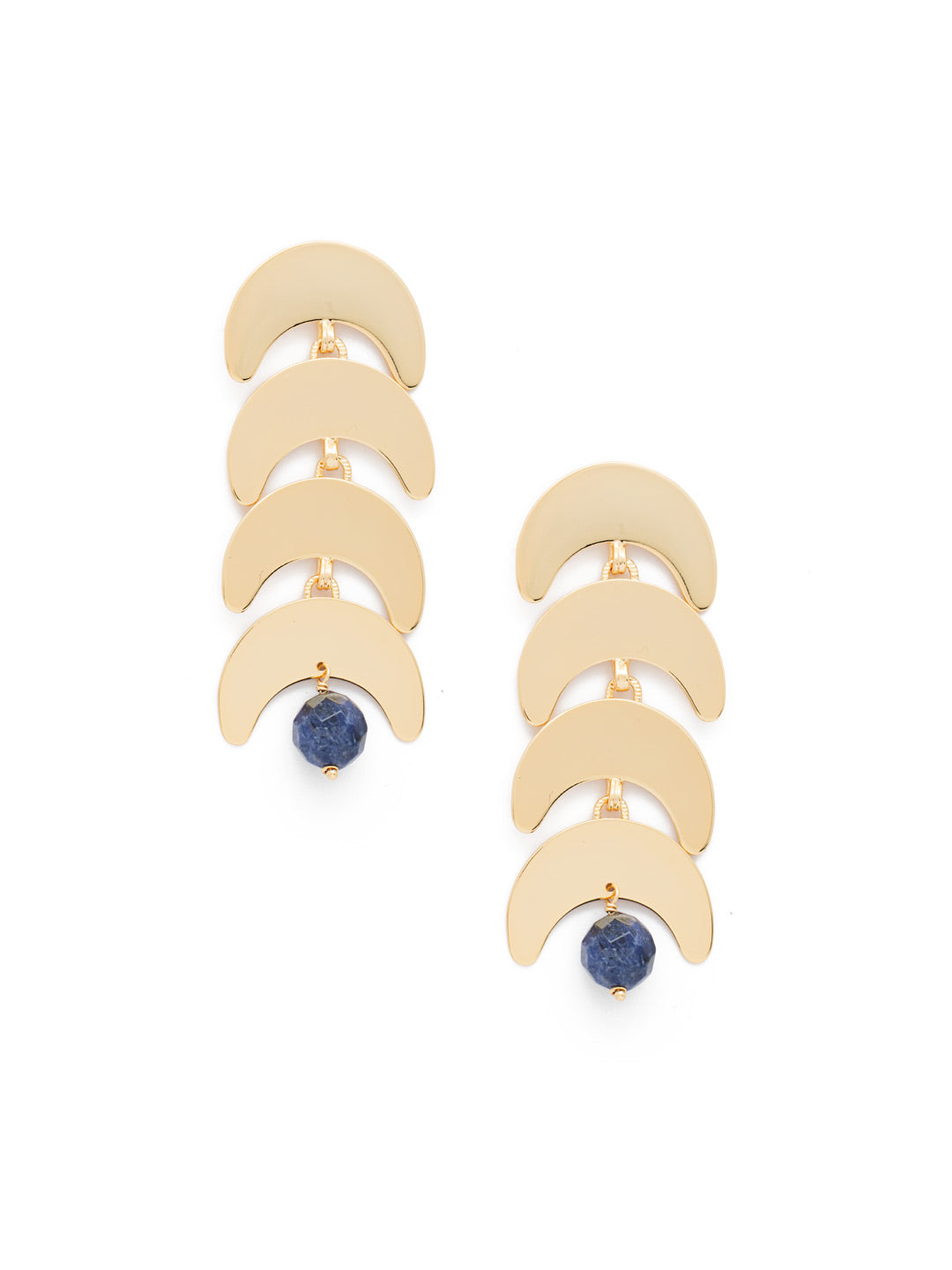 Lunar Dangle Earrings - 4EEU4BGIND - <p>Let your lobes drip with style inspired by the sky with our Lunar Dangle Earrings. Unique metal links feature the fun of a multifaceted bead at the bottom. From Sorrelli's Industrial collection in our Bright Gold-tone finish.</p>
