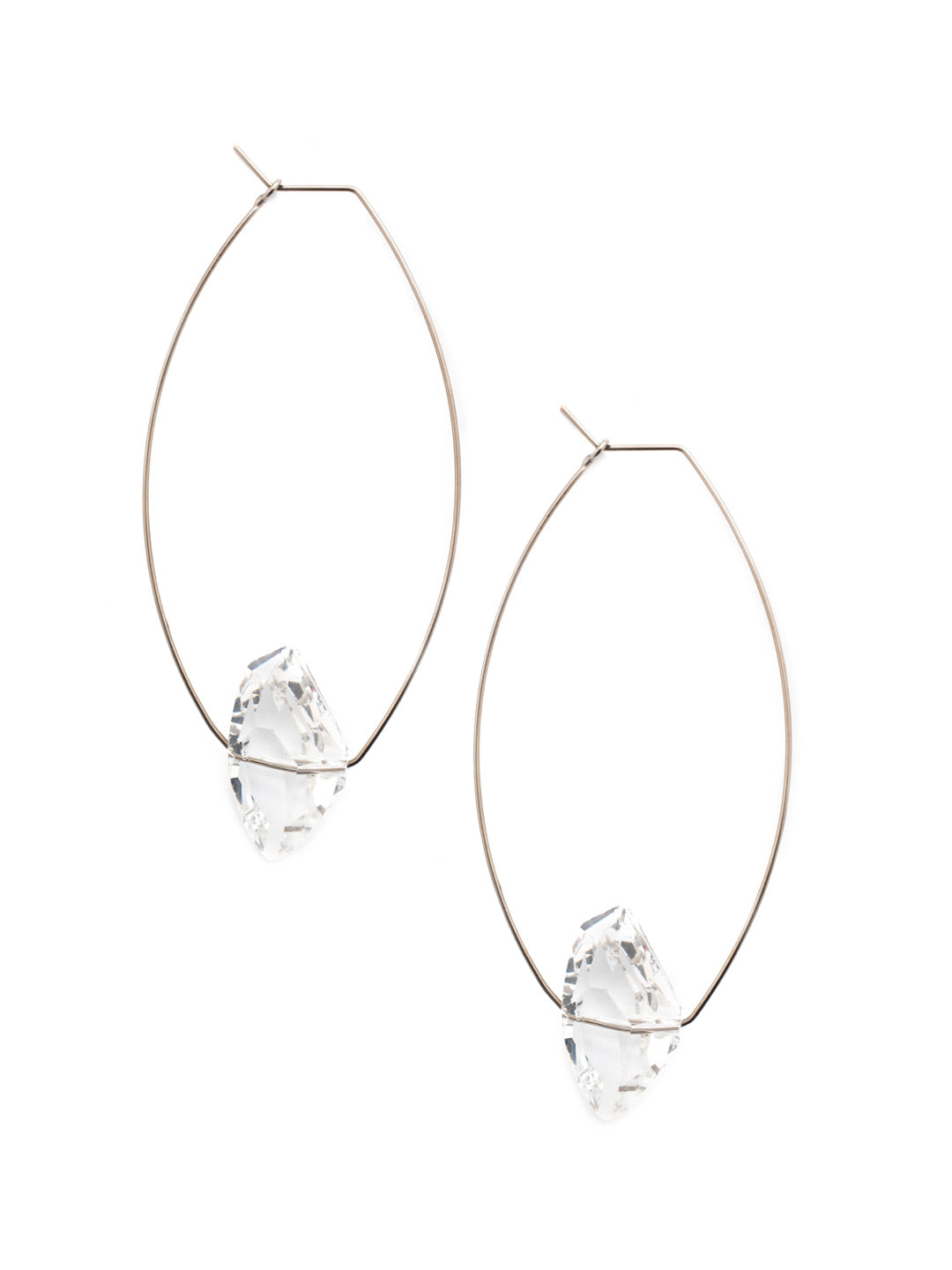 Ryder Hoop Earrings - 4EEU5ASCRY - <p>Sparkling stunners. That describes our Ryder Hoop Earrings featuring a unique metal shape and signature Sorrelli crystals. From Sorrelli's Crystal collection in our Antique Silver-tone finish.</p>