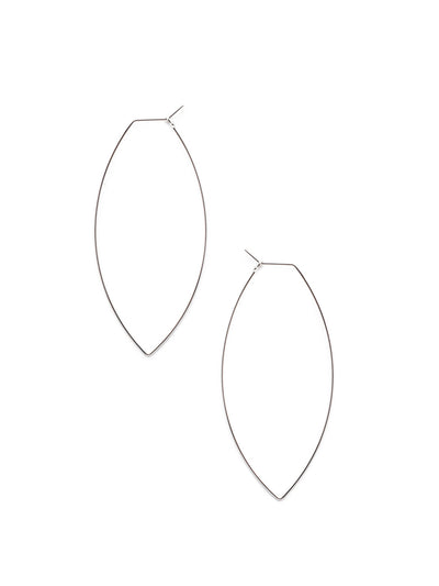 Francesca Hoop Earrings - 4EEV2PDMTL - <p>The Francesca Hoop Earrings take trendy to the next level; longer delicate elongated wires clasp behind each lobe. From Sorrelli's Bare Metallic collection in our Palladium finish.</p>