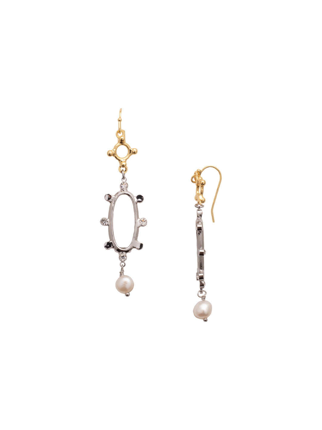 Serenity Long Earring - 4EFC60MXCRY - <p>The Serenity Long Earrings are made of mix metals and shapes linked together to create a fun and edgy look! From Sorrelli's Crystal collection in our Mixed Metal finish.</p>