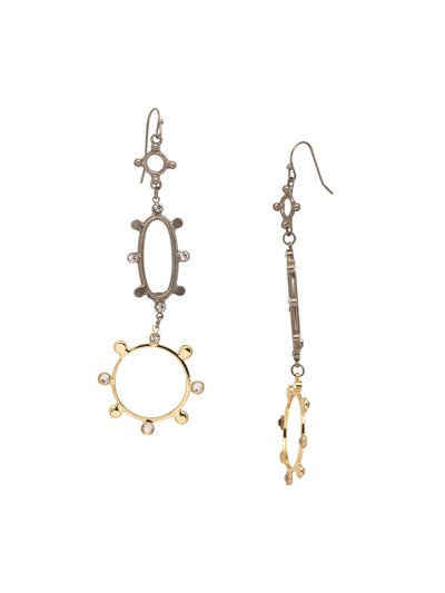 Serenity Statement Earring - 4EFC6MXCRY - <p>The Serenity Statement Earrings are made of mix metals and shapes linked together to create a fun and edgy look! From Sorrelli's Crystal collection in our Mixed Metal finish.</p>
