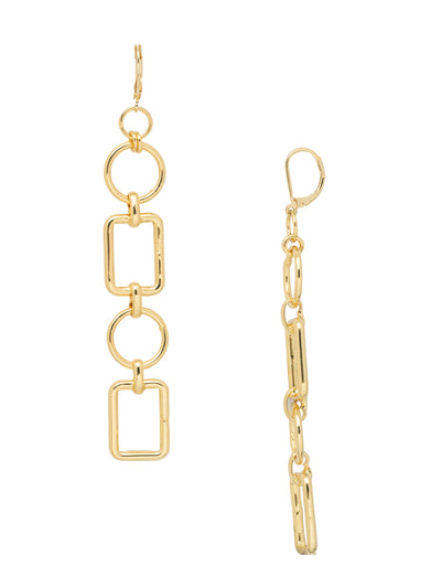 Geo Dangle Earrings - 4EFL144BGMTL - <p>The Geo Dangle Earrings feature a variety of geometric metal shapes dangling from a lever-back French Wire. From Sorrelli's Bare Metallic collection in our Bright Gold-tone finish.</p>