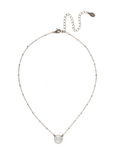 Isabella Pendant Necklace - 4NEF50ASMDP - <p>Cute as a button! This pendant necklace features a circular button pearl inside a decorative metal setting. From Sorrelli's Modern Pearl collection in our Antique Silver-tone finish.</p>