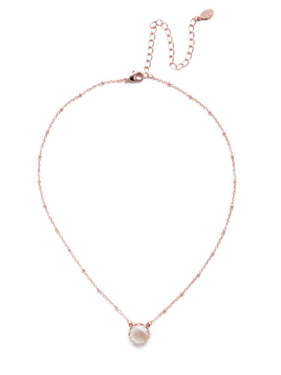 Isabella Pendant Necklace - 4NEF50RGCRY - <p>Cute as a button! This pendant necklace features a circular button pearl inside a decorative metal setting. From Sorrelli's Crystal collection in our Rose Gold-tone finish.</p>