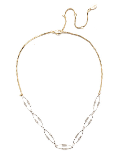 Iliana Elipse Crystal Tennis Necklace - 4NEK25MXCRY - <p>Gold plated delicate links dotted with sparkle come together in a necklace that's as classic as you are. Our Iliana Elipse Necklace perfectly blends everyday glam with show stopper status. From Sorrelli's Crystal collection in our Mixed Metal finish.</p>
