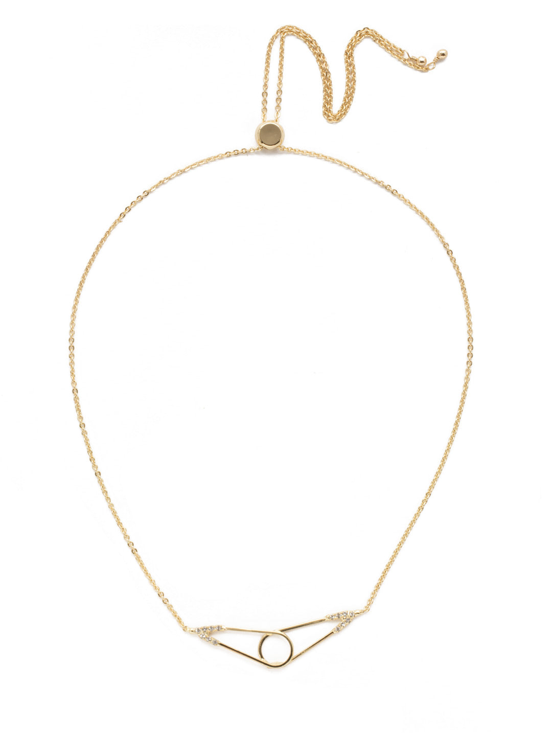 Discerning Eye Crystal Pendant Necklace - 4NEK29BGCRY - <p>Love a piece with unique metalwork? Here it is! It sparkles just enough with crystal edging to make it a showstopper. From Sorrelli's Crystal collection in our Bright Gold-tone finish.</p>