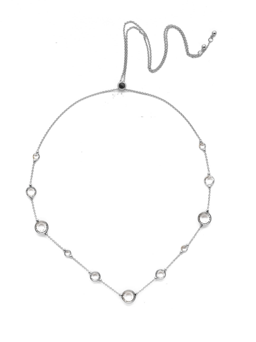 Inner Orbit Tennis Necklace - 4NEK34ASCRY - <p>Small, medium and large crystal gems get equal time and attention in this classic slider necklace you're sure to reach for again and again. From Sorrelli's Crystal collection in our Antique Silver-tone finish.</p>
