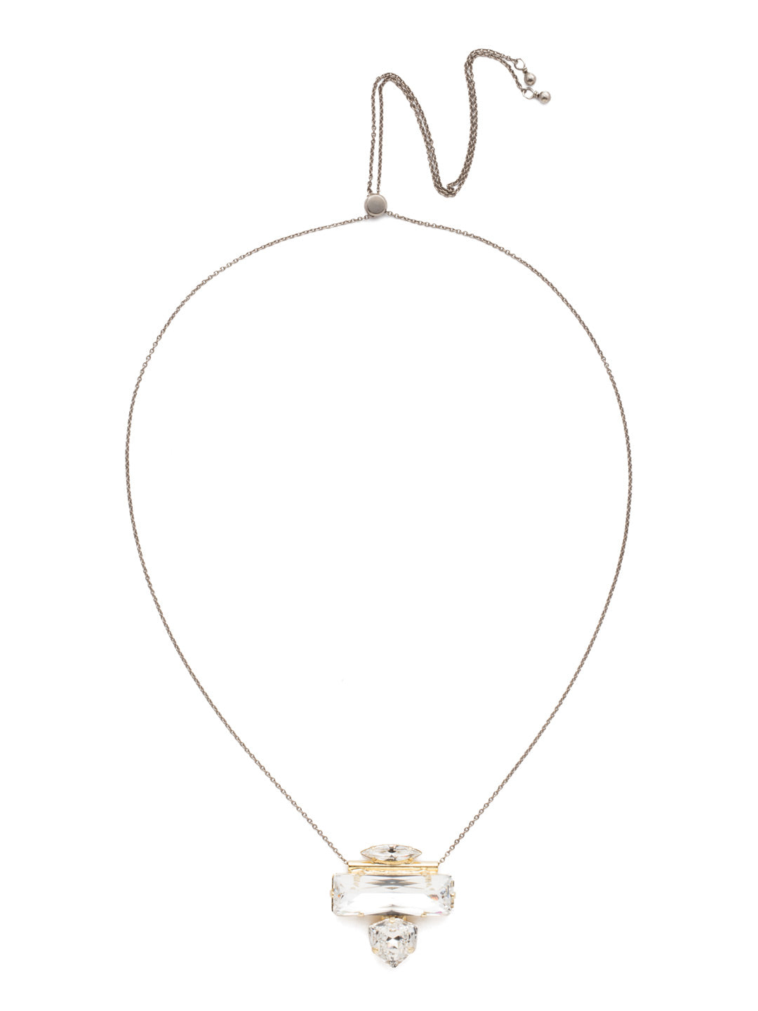Lucinda Slider Necklace - 4NEN9MXCRY - <p>Edgy, but simple. This abstract pendant will take any look from day to night. From Sorrelli's Crystal collection in our Mixed Metal finish.</p>