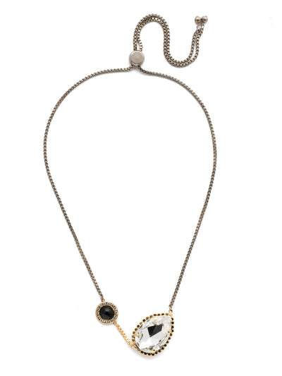 Birdie Pendant Necklace - 4NEP9MXJET - <p>The Birdie Pendant Necklace is your go-to piece when you want to sparkle and shine in a new and classic way. The pear crystal is a show-stopper and the circular gem is tried-and true. From Sorrelli's Jet collection in our Mixed Metal finish.</p>