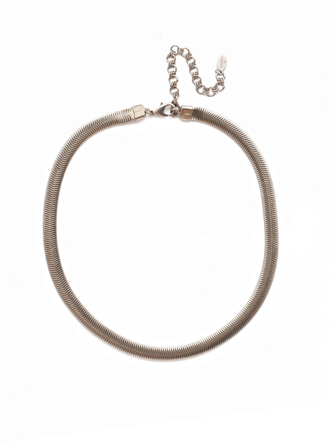 Juna Tennis Necklace - 4NES10ASCRY - <p>Go big and bold with metallic detail in our Juna Tennis Necklace. It's an essential, dynamic staple piece. From Sorrelli's Crystal collection in our Antique Silver-tone finish.</p>