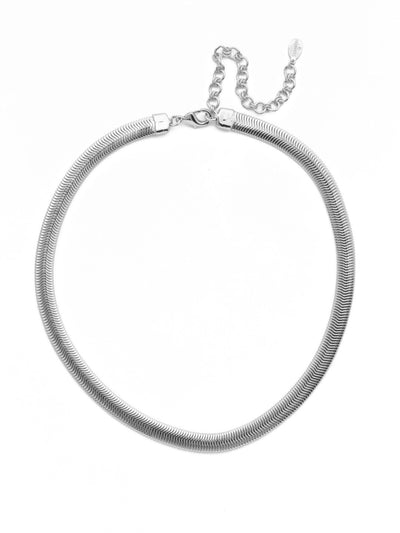 Juna Tennis Necklace - 4NES10PDCRY - <p>Go big and bold with metallic detail in our Juna Tennis Necklace. It's an essential, dynamic staple piece. From Sorrelli's Crystal collection in our Palladium finish.</p>
