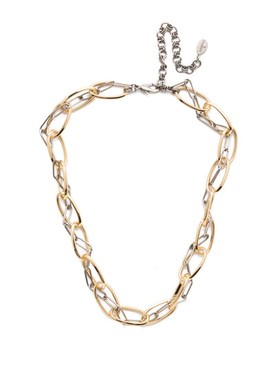 Vega Tennis Necklace - 4NES11MXCRY - <p>Take paperclip links up a notch with a double layer of metallic love in our Vega Tennis Necklace. From Sorrelli's Crystal collection in our Mixed Metal finish.</p>