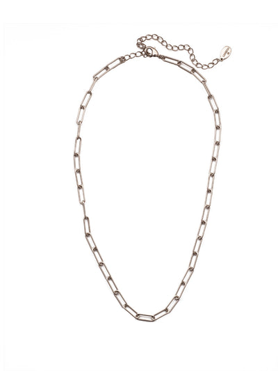 Jacinda Tennis Necklace - 4NES13ASCRY - <p>The Jacinda Tennis Necklace is our take on the paperclip link trend. It's a simple stunner you can wear for years and years to come. From Sorrelli's Crystal collection in our Antique Silver-tone finish.</p>