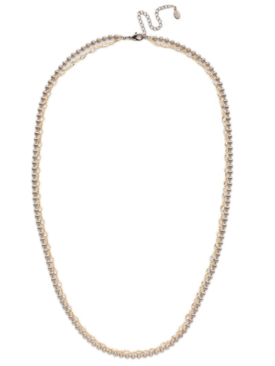 Jane Long Necklace - 4NES16MXCRY - <p>The Jane Long Necklace features two layers of assorted chains. From Sorrelli's Crystal collection in our Mixed Metal finish.</p>