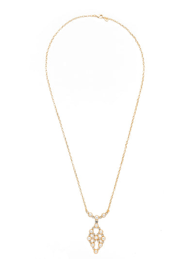 Prudence Pendant Necklace - 4NES1BGMDP - <p>The Prudence Pendant Necklace is an even-keel beauty: not too understated, not in your face. Polished pearls combine with stunning circlular sparkling crystals in a necklace that works for everyday or special occasion wear. From Sorrelli's Modern Pearl collection in our Bright Gold-tone finish.</p>