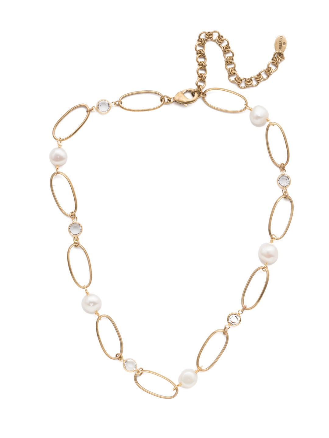 Langley Tennis Necklace - 4NET7MXMDP - <p>The Langley Tennis Necklace features airy chain links of metal at its core, but it doesn't forget the beauty that can be added with a touch of shining gems and freshwater pearls. From Sorrelli's Modern Pearl collection in our Mixed Metal finish.</p>