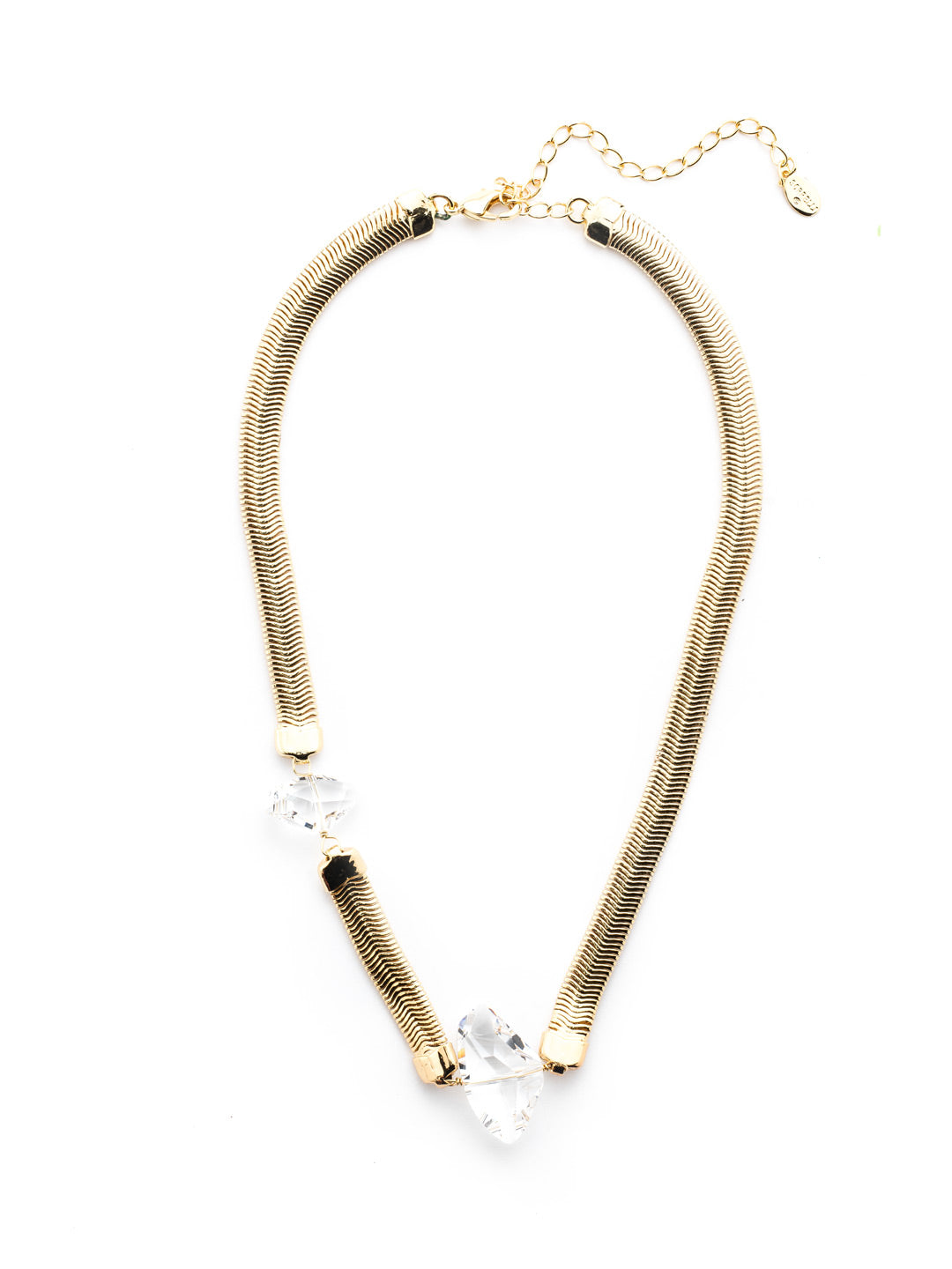 Rylan Tennis Necklace - 4NEU51BGCRY - <p>Our Rylan Tennis Necklace is the only piece you'll need when you're looking to make a bold statement. Snake chain pairs with a duo of standout signature Sorrelli crystal sparklers. From Sorrelli's Crystal collection in our Bright Gold-tone finish.</p>
