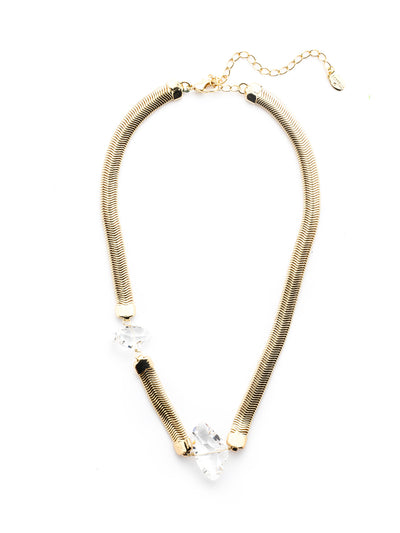 Rylan Tennis Necklace - 4NEU51BGCRY - <p>Our Rylan Tennis Necklace is the only piece you'll need when you're looking to make a bold statement. Snake chain pairs with a duo of standout signature Sorrelli crystal sparklers. From Sorrelli's Crystal collection in our Bright Gold-tone finish.</p>