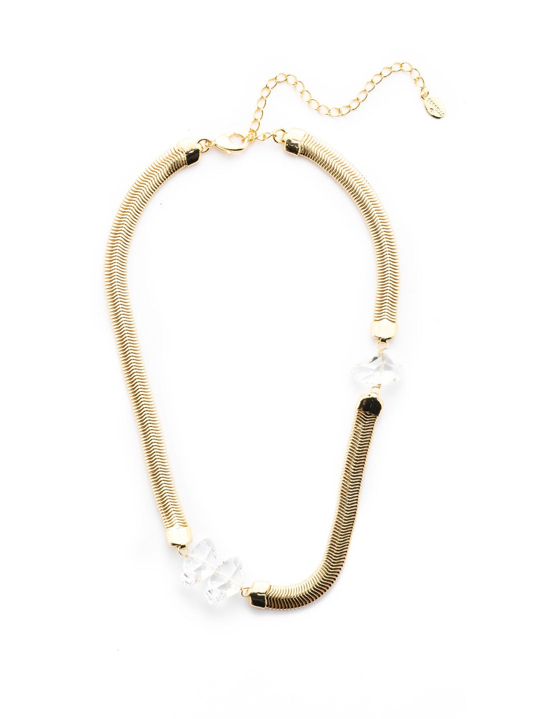 Parker Tennis Necklace - 4NEU52BGCRY - <p>The Parker Tennis Necklace is edgy and sophisticated all at once. Snakechain gets some significant sparkle from not one or two, but three standout sparkling crystals. From Sorrelli's Crystal collection in our Bright Gold-tone finish.</p>