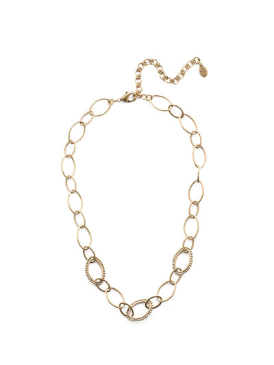 Murphy Tennis Necklace - 4NEU70AGCRY - <p>Hoop it up in some major style with our Murphy Tennis Necklace featuring beautiful soldered metalwork. From Sorrelli's Crystal collection in our Antique Gold-tone finish.</p>